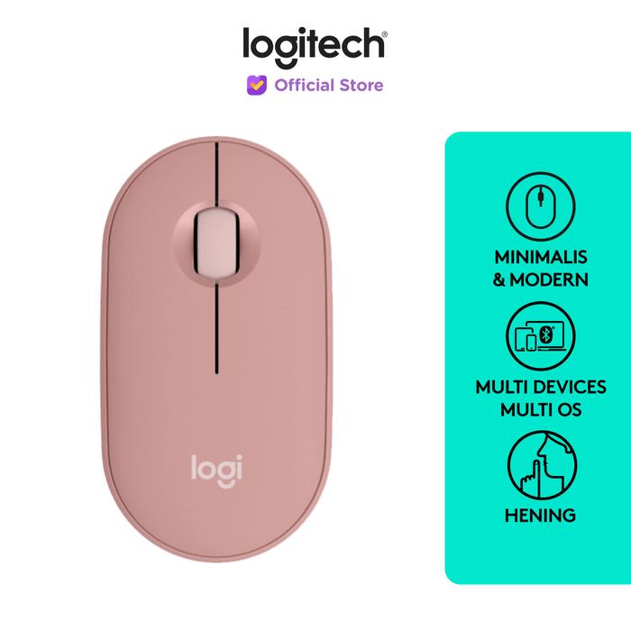 Gambar Logitech Pebble 2 M350s Mouse Wireless Bluetooth Slim Silent - Tonal Rose dari Logitech Official Store undefined Tokopedia