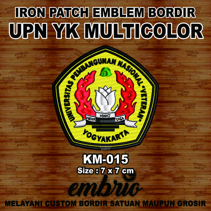 Gambar Patch UPN emblem bordir logo UPNVY Universitas Veteran Yogyakarta - KM-015 dari azura.indonesia undefined Tokopedia