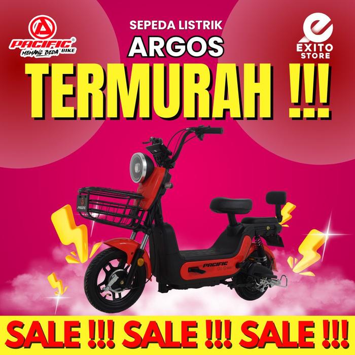 Gambar Sepeda Motor Listrik Exotic Argos 500 Watt By Pacific Exotic - Ruby Red dari Exito Store10 undefined Tokopedia