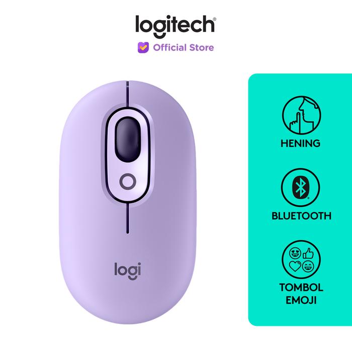 Gambar Logitech POP Mouse Wireless Bluetooth Silent Emoji Keys - Cosmos Lavender dari Logitech Official Store undefined Tokopedia