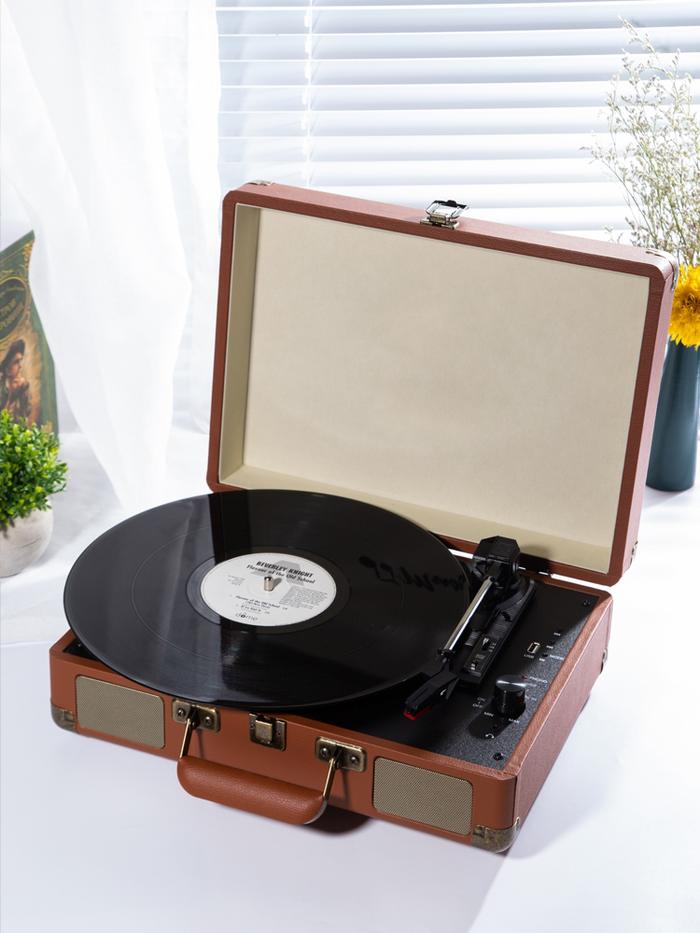 Gambar Vinyl Record Player Speaker Alat Pemutar Piringan Hitam Musik Klasik Estetik - Coklat dari Yukyuk Tech undefined Tokopedia