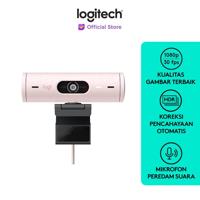 Gambar Logitech Brio 500 Webcam Full HD HDR dan Noise Cancelling - Rose dari Logitech Official Store undefined Tokopedia