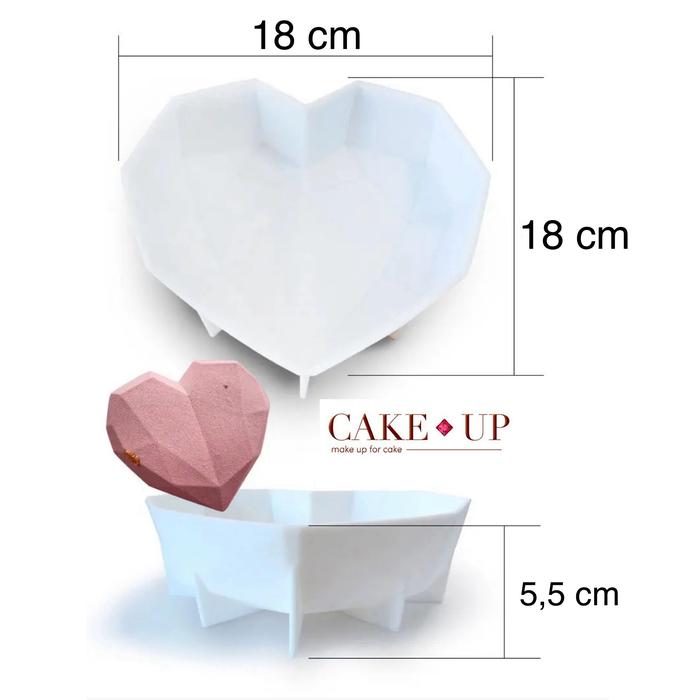 Gambar Cetakan Pinata Cake Valentine Silikon Loyang Kue - 1 hati besar dari Cake Up undefined Tokopedia