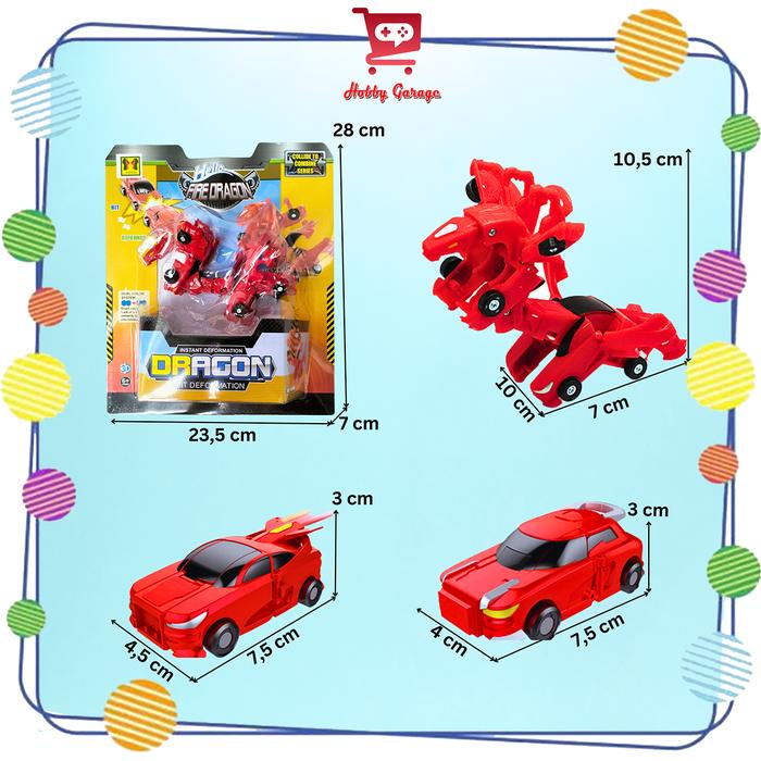 Gambar Magnetic Robot Transform 2in1 Mainan Anak Optimus Pegasus Dragon Tiger - Naga dari Hobby Garage_NEW undefined Tokopedia