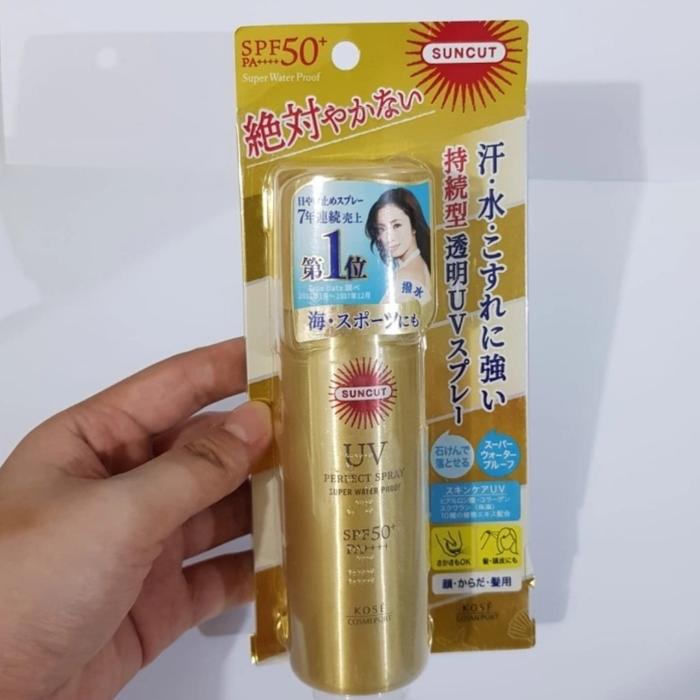 Gambar Kose Cosmeport Suncut UV Sun Screen Spray SPF 50 ORIGINAL - Gold dari Gavin Market undefined Tokopedia