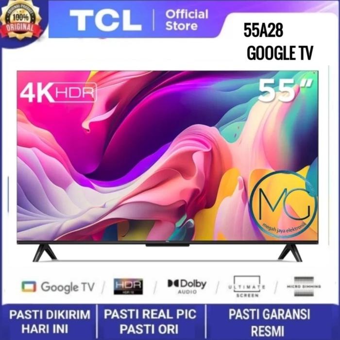 Gambar TCL 32 TCL 40 TCL 43 TCL 50 TCL 55 DIGITAL GOOGLE SMART ANDROID TV NEW - TCL 55 INCHI dari Megah Jaya Elektronik. undefined Tokopedia