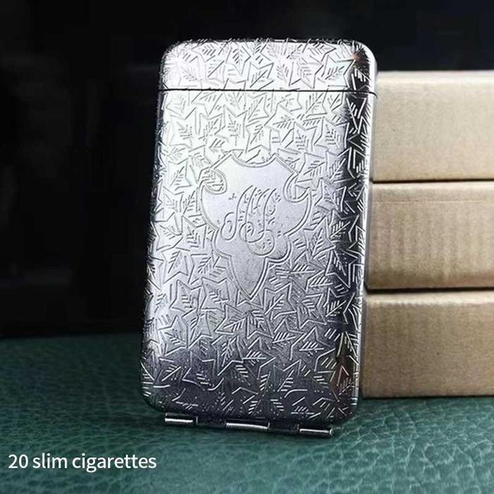 Gambar Kotak Rokok Slim Elegan Classic Vintage Cigarette Box Case 20 Slot - Silver dari DOTIN OFFICIAL undefined Tokopedia