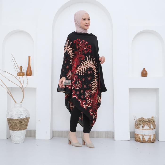 Gambar dress batik katun dress batik modern kaftan  NH K99 Atasan Wanita Baju - code 2 dari Batik Kalimataya undefined Tokopedia