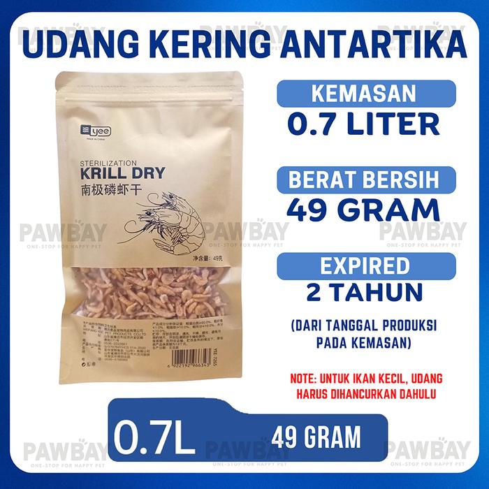 Gambar Pakan Udang Kering Premium / Pakan Kura Kura / Pakan Ikan Kecil dan Besar - 0.7L dari PawBay undefined Tokopedia