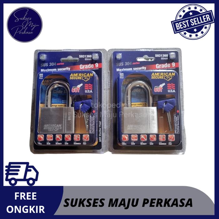 Gambar Gembok American Secure 60mm dari Sukses Maju Perkasa undefined Tokopedia