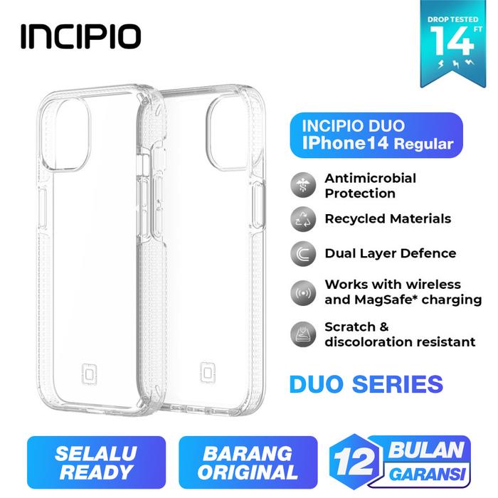 Incipio Duo Case for iPhone 14 Regular 14 Pro 14 Max 14 Pro Max Clear  Casing IP14 REGULER, DUO
