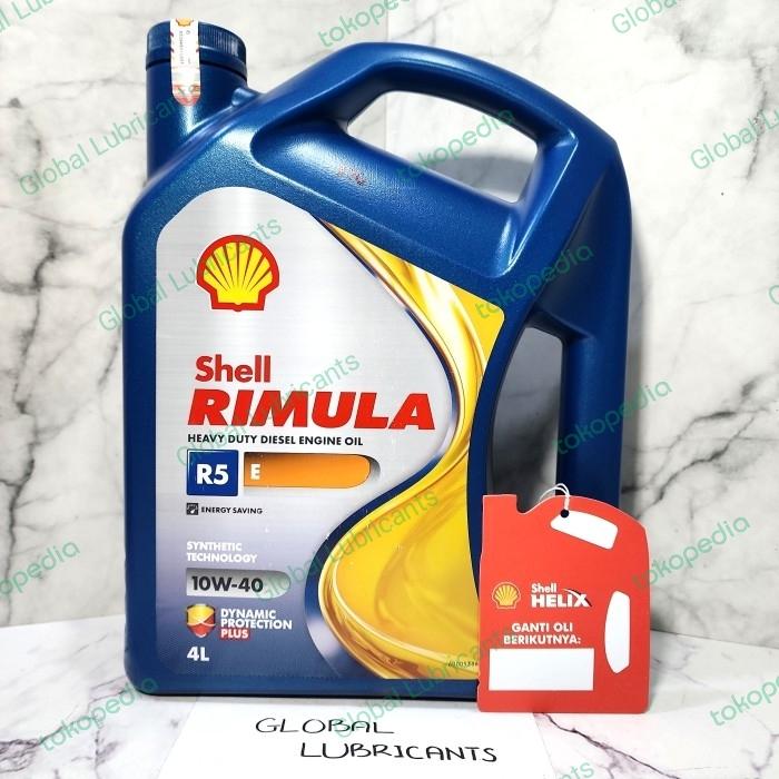 Jual Shell Rimula R5e/ R5 E 10W-40 4 Liter (Oli Mesin Diesel Synthetic ...