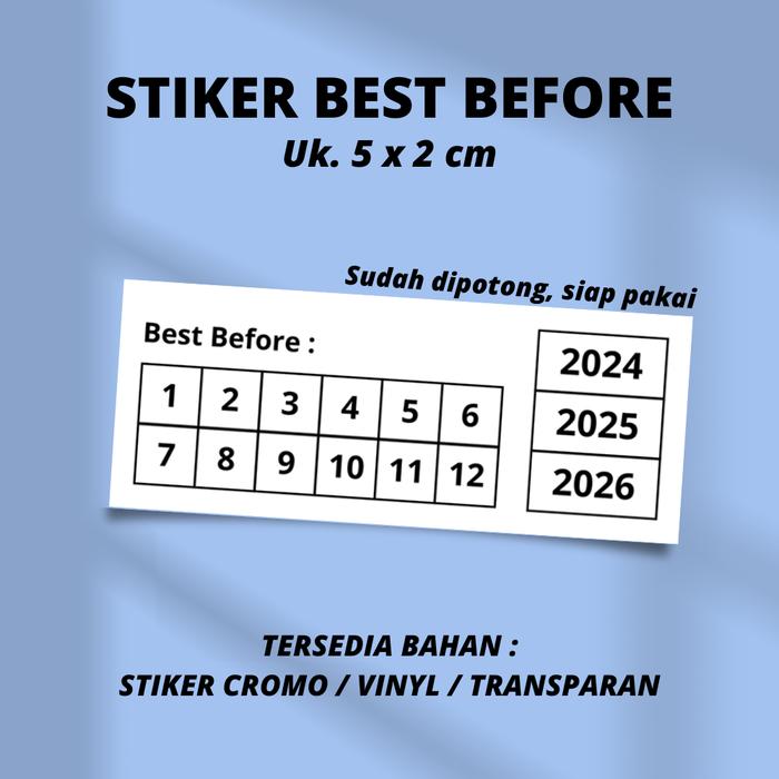 Gambar STIKER / LABEL / BEST BEFORE / EXPIRED DATE / TANGGAL PRODUKSI ( 5 x 2cm ) | SUN PRINTING - BF Hitam, CROMO dari Sun Printing_NEW undefined Tokopedia