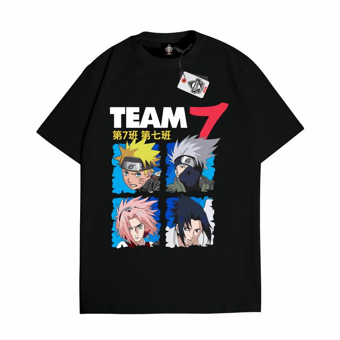 Gambar Kaos Baju Anime Naruto Sasuke Sakura Team 7 Kaos Anime - Karimake - V2 HITAM, XL dari KRMK Karimake undefined Tokopedia