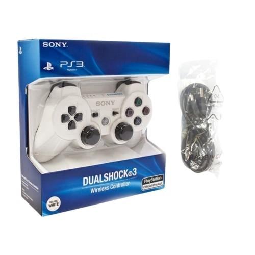 Gambar Dualshock 3 / DS3 / Gamepad / Stick PS3 Wireless Original Pabrik OP - Putih+Dus+Kabel dari EATECHIES Store undefined Tokopedia
