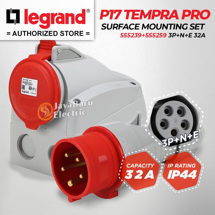 Gambar Legrand Paket 1 Set Plug Surface Mounting Socket 3P+N+E / 5 Pin 32A - Plug Socket Set dari Sinar Jaya Baru_NEW undefined Tokopedia