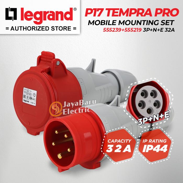 Gambar Legrand Paket 1 Set Plug Mobile Mounting Socket 3P+N+E / 5 Pin 32A - Plug Socket Set dari Sinar Jaya Baru_NEW undefined Tokopedia