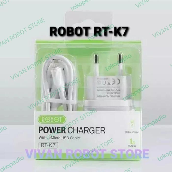 Gambar Robot RT-K7 RTK7 Adaptor Charger 5V/1A With Cable Micro USB RT K7 - ROBOT RT-K7 dari STONES ACC 89A undefined Tokopedia