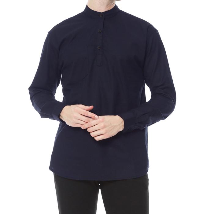 Gambar Baju muslim koko pria kurta lengan panjang katun Navy mewah laki cowok - Navy, XL dari BabyStore Selectad undefined Tokopedia