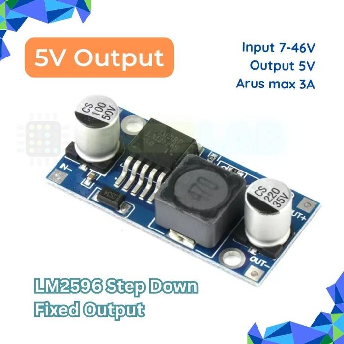 Gambar LM2596 5V 3.3V Fixed Output DC DC 3A Stepdown Module Mini Power Supply DC to DC Regulator - 5V DC dari Freelab Jakarta undefined Tokopedia