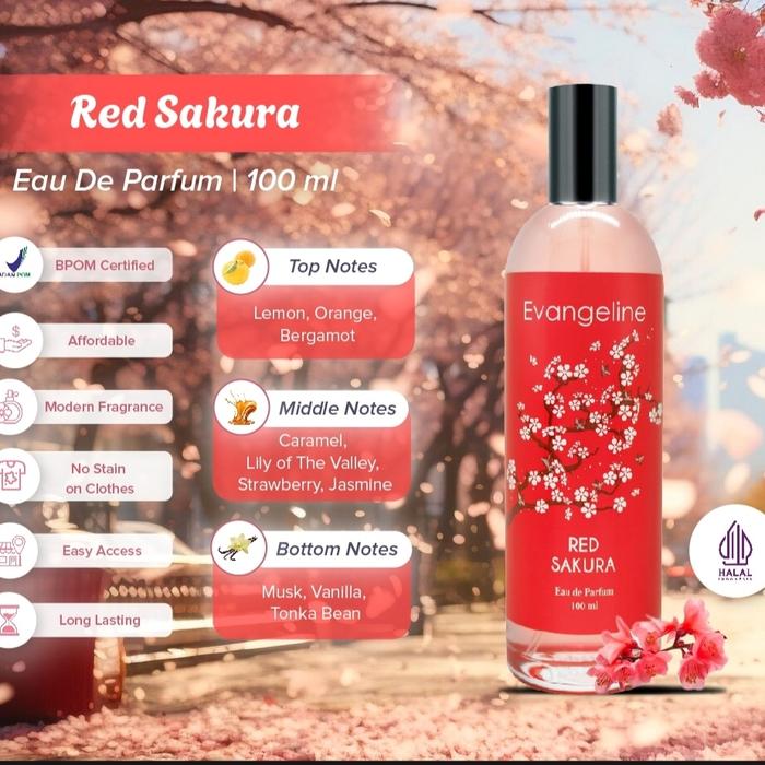 Gambar evangeline parfum red sakura -100 ML dari Xeroxuel undefined Tokopedia