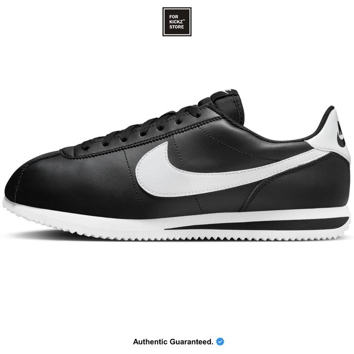 Jual NIKE CORTEZ BASIC LEATHER BLACK WHITE 44 Kota