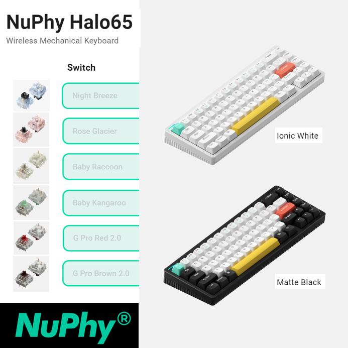Promo Nuphy Halo65 Wireless Mechanical Keyboard - Matte Black 