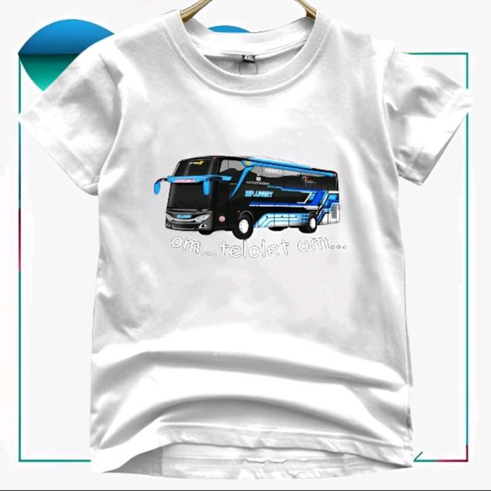 Gambar KAOS ANAK DISTRO KEKINIAN VIRAL BUS OM TELOLET OM USIA 2-10 TAHUN - Putih, XL (8-10 tahun) dari WALLSTIKER GWEN undefined Tokopedia