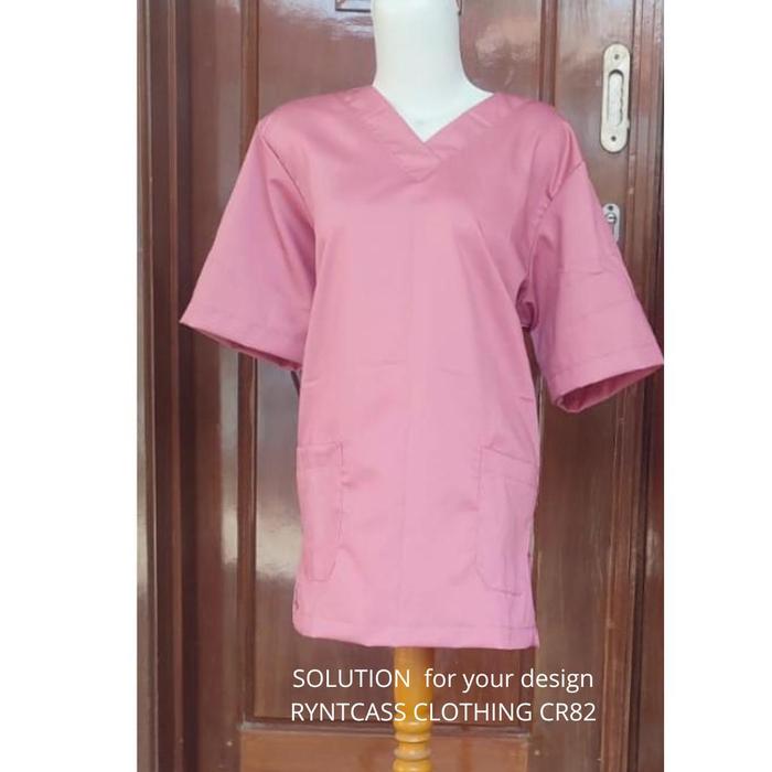 Gambar Baju Oka Lengan Panjang Seragam Kerja Perawat Wanita - Baju Saja V-Pdk, XS dari RYNTCASS CLOTHING undefined Tokopedia