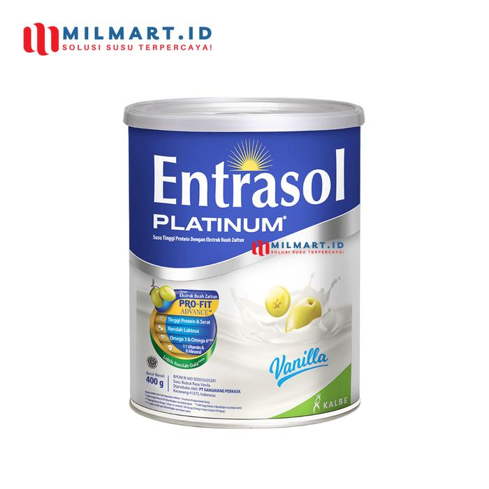 Gambar ENTRASOL PLATINUM VANILLA 400 G SUSU NUTRISI KESEHATAN LANSIA VANILA - VANILLA dari milmart.id undefined Tokopedia