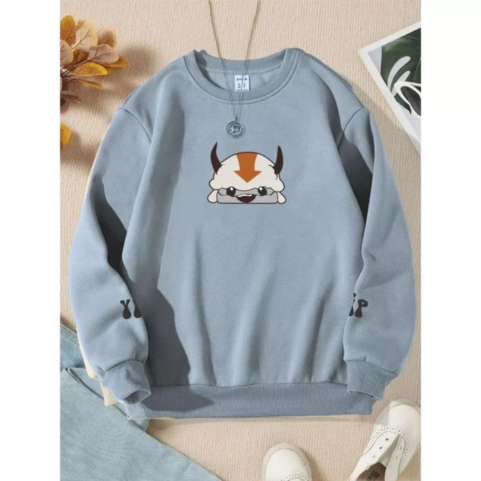 Gambar Sweater Avatar Appa Yip Yip M - XXL Switer Crewneck Wanita Pria Unisex - Denim, L dari F2.Sweater undefined Tokopedia
