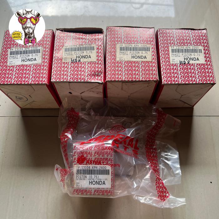 Gambar Piston kit karisma supra x 125 kirana oversize 75 FEDERAL dari giringgiring undefined Tokopedia