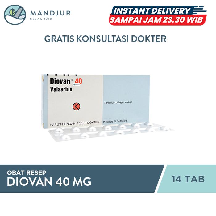 Gambar Diovan 40 mg 14 Tablet / Valsartan / Hipertensi / Jantung dari Apotekmandjurofficial undefined Tokopedia