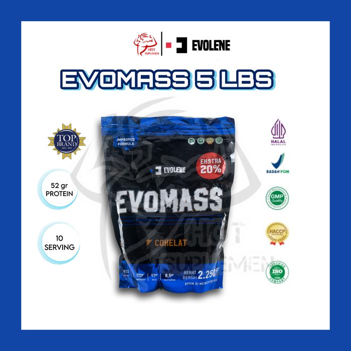Gambar Evolene Evomass 5 Lbs Evo Mass 5Lbs Weight Gainer Penambah Berat Badan dari Hot Suplemen undefined Tokopedia
