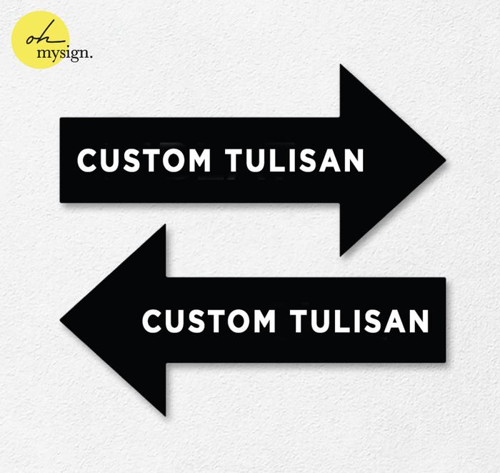 Gambar Custom Arah Panah Papan Sign Board Akrilik Print Sign Label Petunjuk Acrylic Modern Signage Tempel Tag Dinding - Kanan - Hitam, 10x5 cm dari Oh My Sign undefined Tokopedia