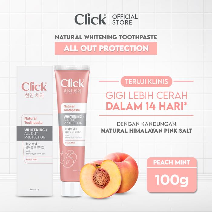 Promo Click Natural Toothpaste Whitening + All Out Protection - Jakarta ...