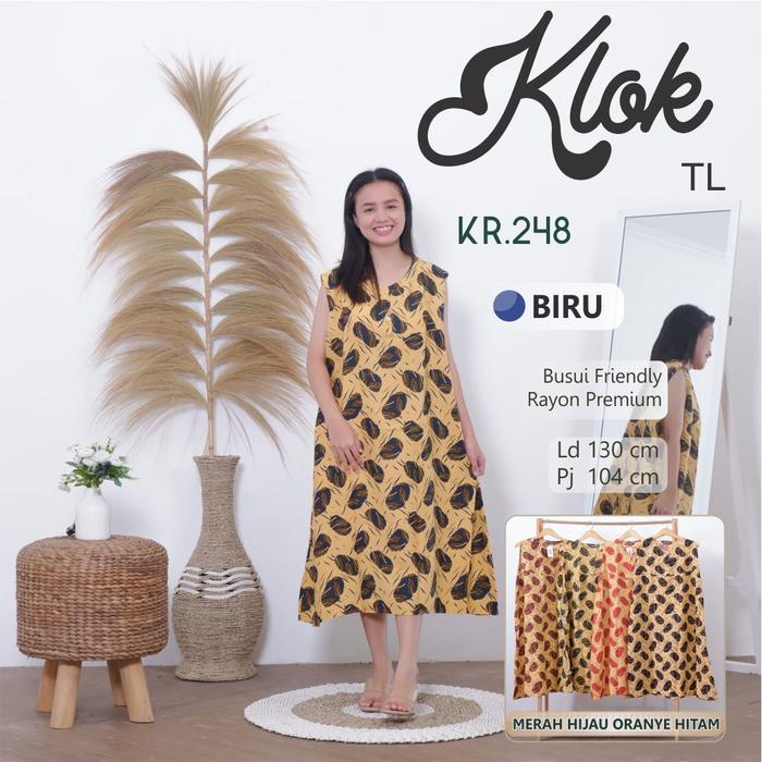 Gambar Daster Batik Ony Model Klok Tanpa Lengan Kualitas Premium L72 - kr.248 dari Batik AdaOny undefined Tokopedia