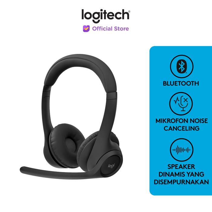 Gambar Logitech Zone 300 Headset Bluetooth Wireless, Mikrofon Noise-Canceling, Kompatibel untuk Windows, Mac, Chrome, Linux, iOS, iPadOS, Android - Black dari Logitech Official Store undefined Tokopedia