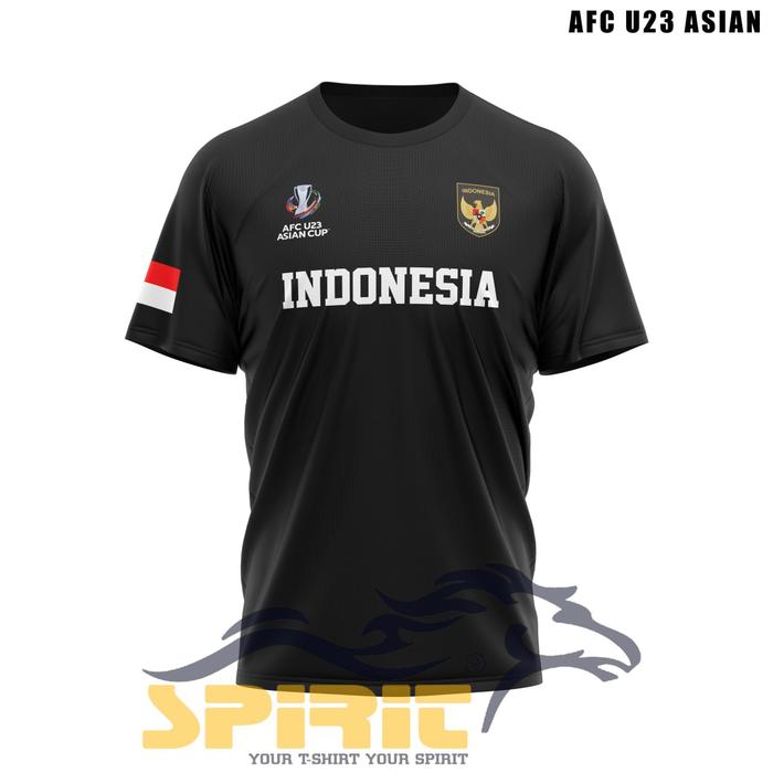 Gambar kaos timnas indonesia 2024 Baju Timnas Indonesia Terbaru U23 Piala AFC CUP - Hitam, XS dari Gudangkaos 3D4D undefined Tokopedia