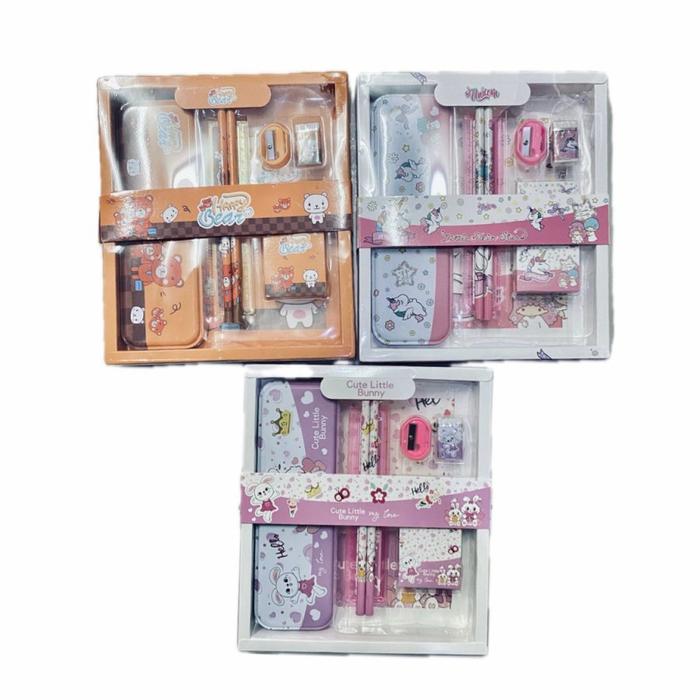 Gambar 1 Set Pencil Case Karakter Peralatan Alat Tulis Lengkap Cowok Cewek - Cewek  dari Stationaryou Shop undefined Tokopedia