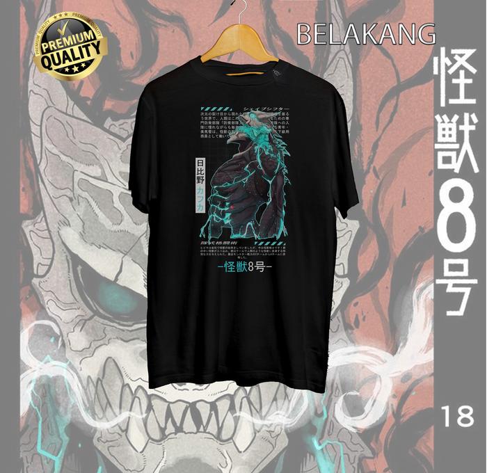 Gambar Baju Anime kaiju no.8 - kaos anime - baju wibu - anime viral - anime keren - anime - kaiju no 8 - baju keren - baju cowo keren - baju distro - Belakang, S dari Mangled Production undefined Tokopedia
