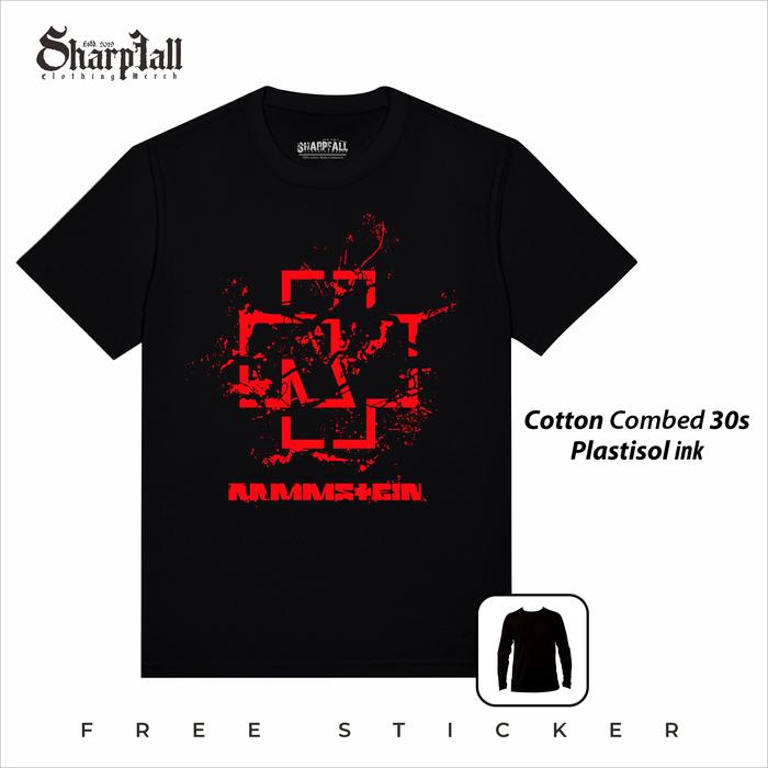 Gambar KAOS BAND DISTRO RAMMSTEIN/ KAOS MUSIK RAMMSTEIN/ROCK/METAL T SHIRT BAJU DISTRO MUSIK PRIA WANITA KATUN COMBED - Hitam, S dari sharpfall cloth&merch undefined Tokopedia