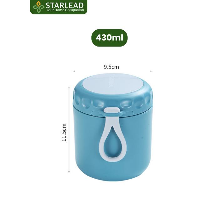 Gambar 【BPA Free】Starlead FH031 430ml 750ml Stainless SUS 304 Wadah Sup Kotak Makan Tempat Tahan Suhu Tempat Makan Lunch Box - Biru, 430ml dari Starlead Life undefined Tokopedia