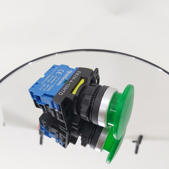 Gambar PUSH BUTTON EMERGENCY MAINTAINED ILLUMINATED / PUSHBUTTON MUSHROOM - HIJAU - 10MTD dari ItechnicalJKT undefined Tokopedia
