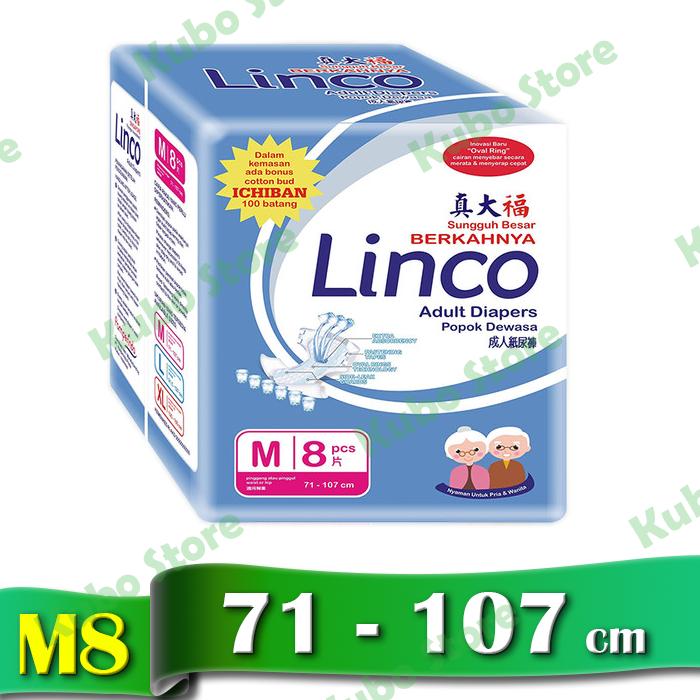 Gambar Linco Adult Diapers Popok Dewasa / Orang Tua size M8, L7, XL6 Ekonomis Nyaman - M8 dari Kubo Store Tokopedia undefined Tokopedia