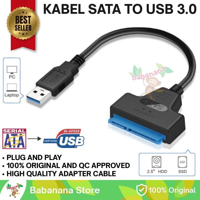 Gambar Sata to USB 3.0 ssd hdd Kabel Konverter Cable Converter - SATA - USB 3 dari babanana store undefined Tokopedia