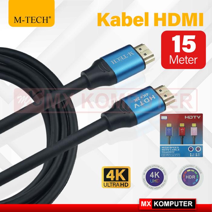 Gambar Kabel HDMI M-Tech Mtech 2.0 4K Performance Length 1.5m 3m 5m 10m 15m 20m 25m 30m M Tech dari MXKomputer_NEW undefined 4 Tokopedia