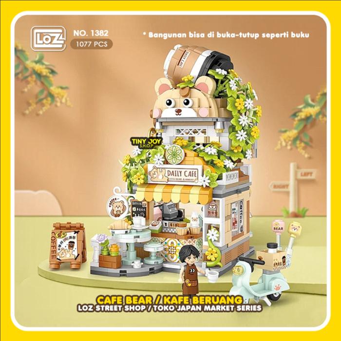 Gambar LOZ Bricks RUMAH BINATANG TOKO JEPANG Mini Block Takoyaki Kucing Panda Mainan Balok Edukasi Anak DIY - CAFE BEAR 1382 dari Tiny Joy Shop undefined Tokopedia