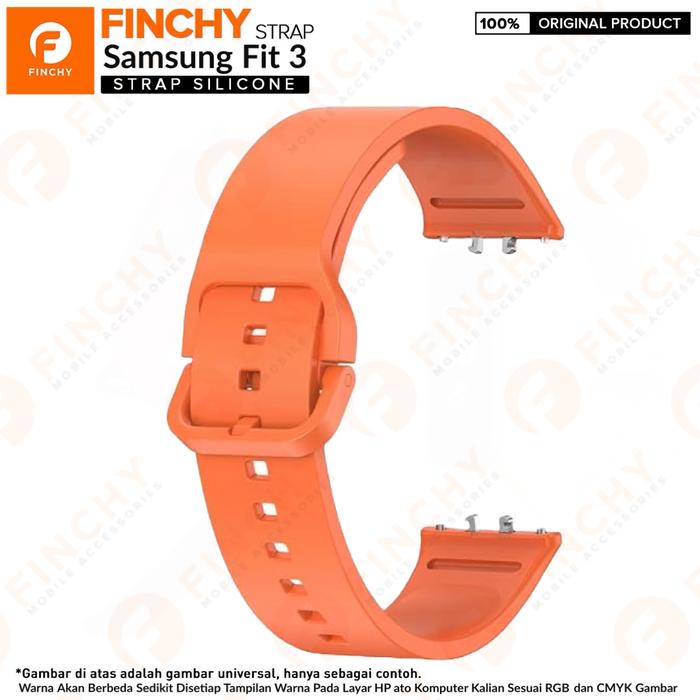 Gambar Finchy Silicone Strap Samsung galaxy watch fit 3 R390 Replacement rubber Wristband tali pengganti smartwatch - Orange dari Finchy Indonesia undefined Tokopedia