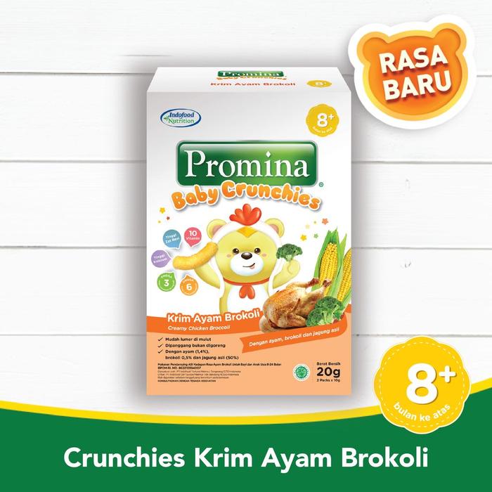 Gambar Promina Baby Crunchies Snack Makanan Ringan Camilan Anak Bayi 8m+ 20g - KrimAyamBrokoli dari Mae Bebe undefined Tokopedia